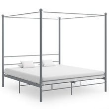 Hemelbedframe Metaal 200 x 200 cm Grijs