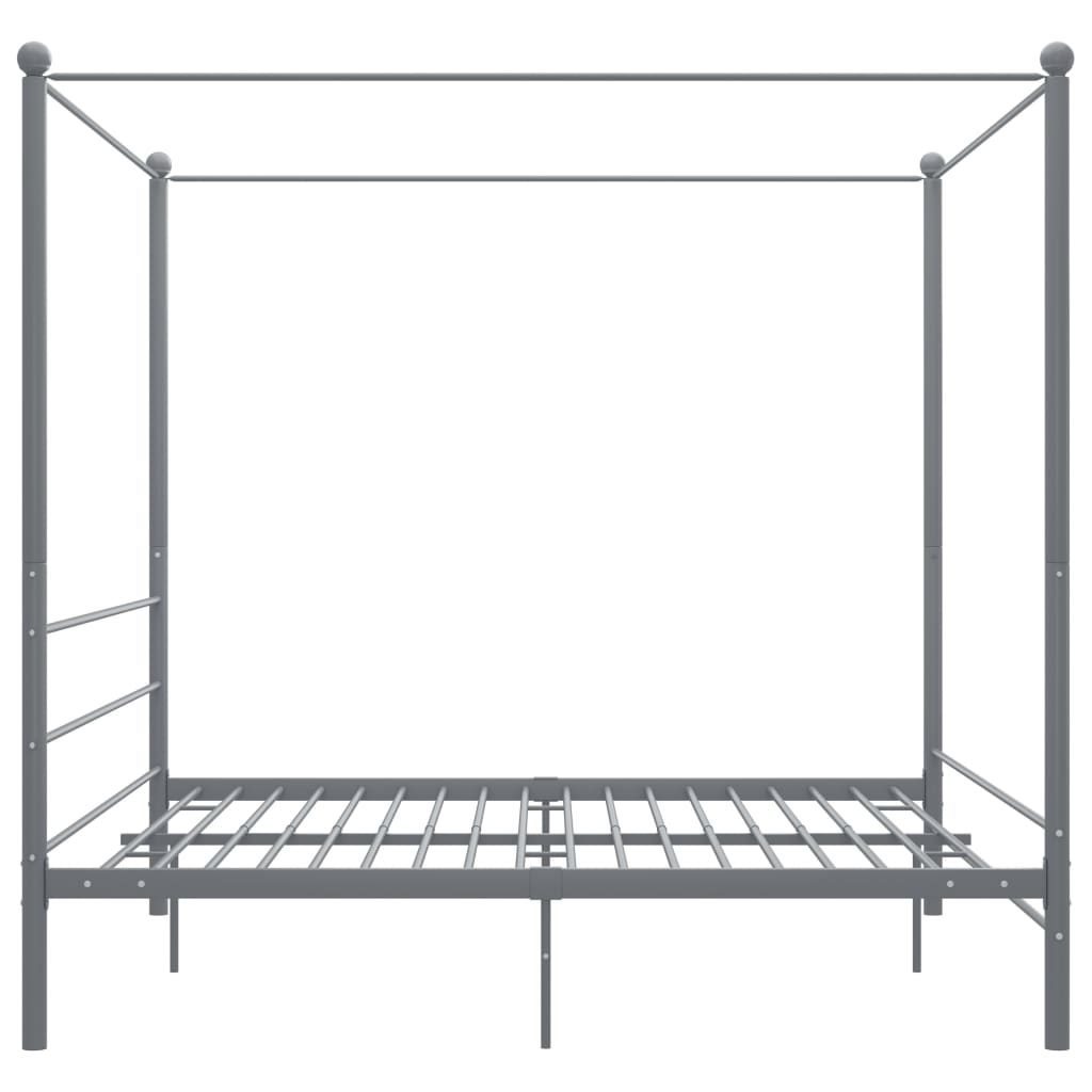 Hemelbedframe Metaal 200 x 200 cm Grijs