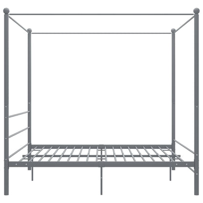 Hemelbedframe Metaal 200 x 200 cm Grijs