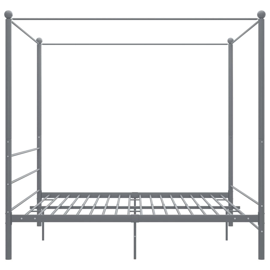 Hemelbedframe Metaal 200 x 200 cm Grijs