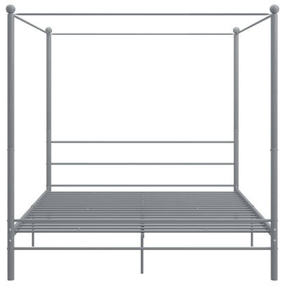 Hemelbedframe Metaal 200 x 200 cm Grijs