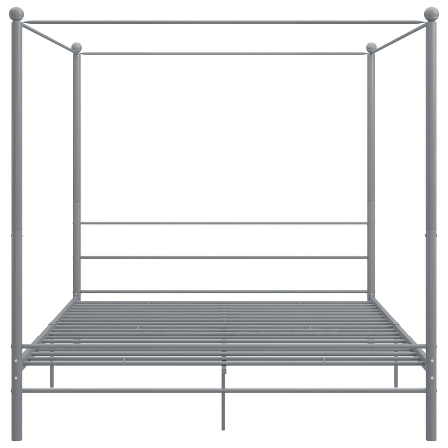Hemelbedframe Metaal 200 x 200 cm Grijs