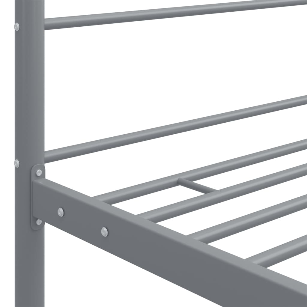 Hemelbedframe Metaal 200 x 200 cm Grijs
