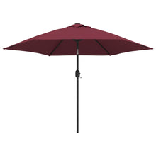 Parasol Met Metalen Paal 300 Cm Bordeaux Rood