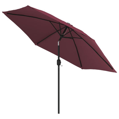 Parasol Met Metalen Paal 300 Cm Bordeaux Rood