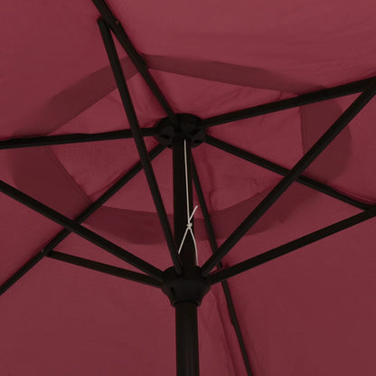 Parasol Met Metalen Paal 300 Cm Bordeaux Rood