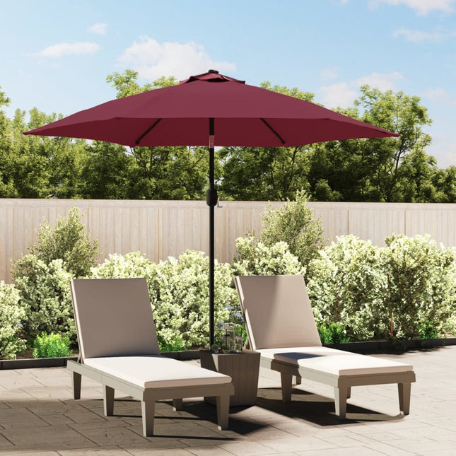 Parasol Met Metalen Paal 300 Cm Bordeaux Rood