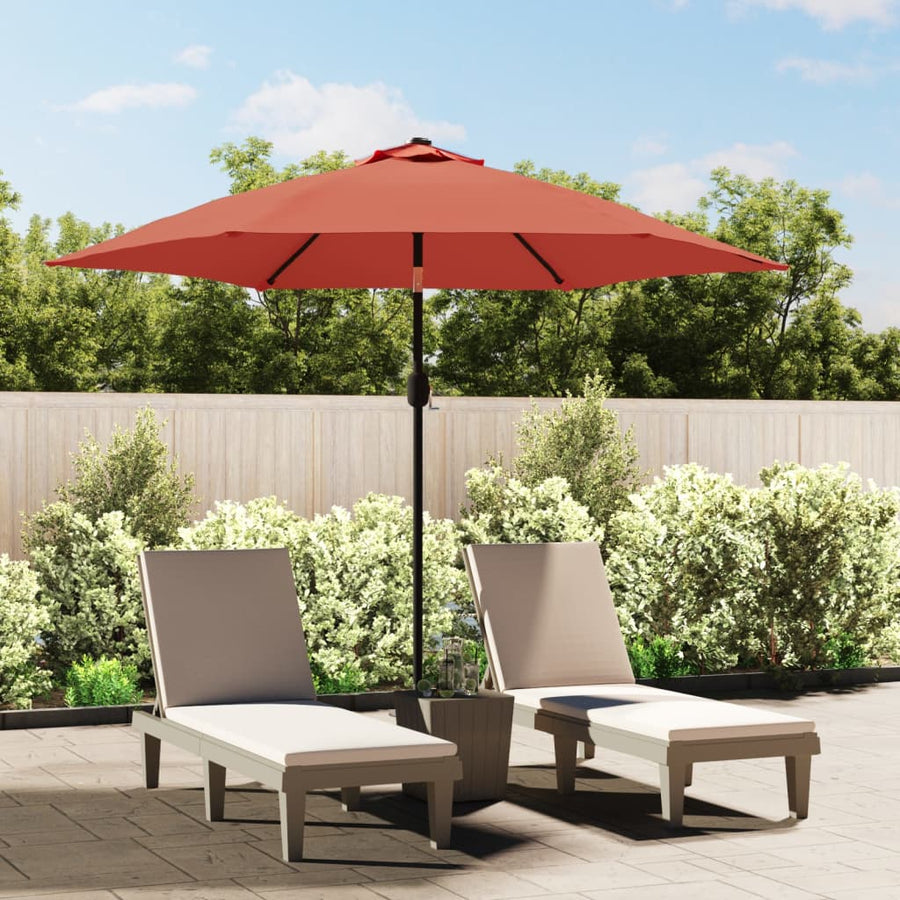 Parasol Met Metalen Paal 300 Cm Kleurig Terracotta