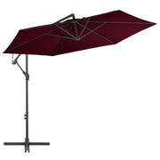 Cantilever Parasol with Aluminum Pole 300 cm Bordeaux Red