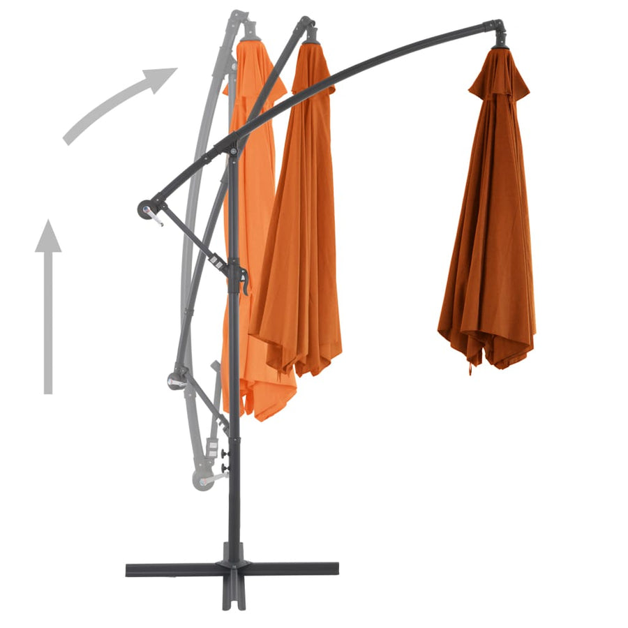 Zweefparasol Met Aluminium Paal 300 Cm Kleurig Terracotta