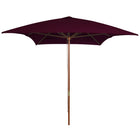 Parasol Met Houten Paal 200X300 Cm Bordeauxrood