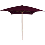 Parasol with wooden pole 200x300 cm black