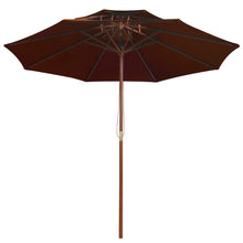 Parasol Dubbeldekker Met Houten Paal 270 Cm Kleurig Terracotta