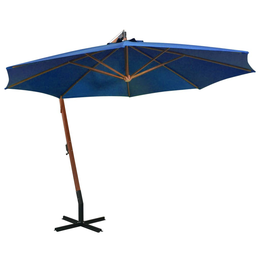 Zweefparasol Met Paal 3,5X2,9 M Massief Vurenhout Antraciet
