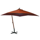 Zweefparasol Met Paal Massief Vurenhout 3 x 3 m Terracotta