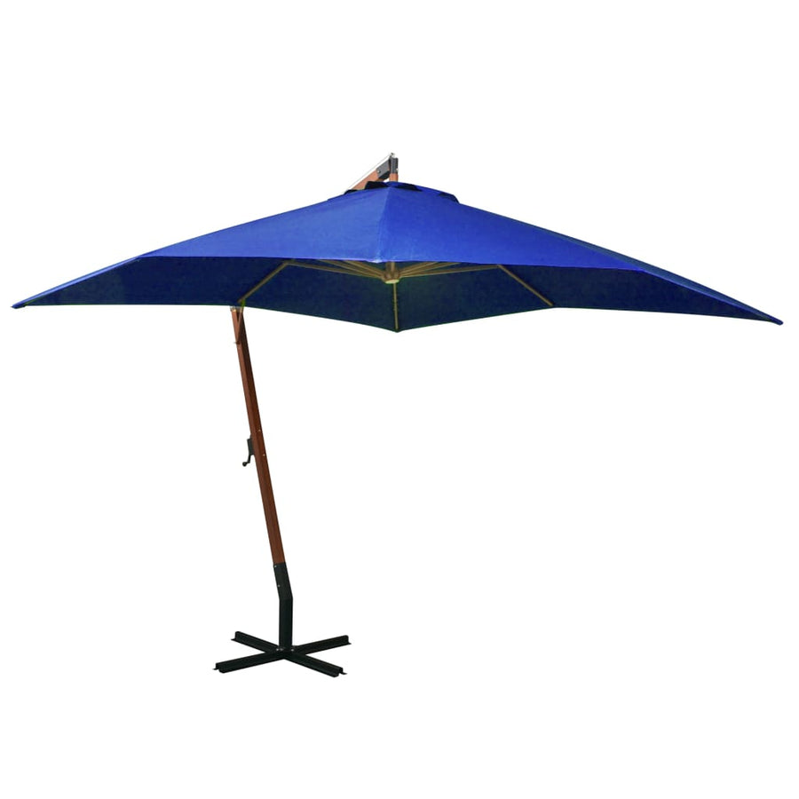 Zweefparasol Met Paal 3,5X2,9 M Massief Vurenhout Antraciet