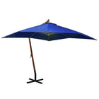 Zweefparasol Met Paal Massief Vurenhout Azuurblauw 3 x 3 m azure blue