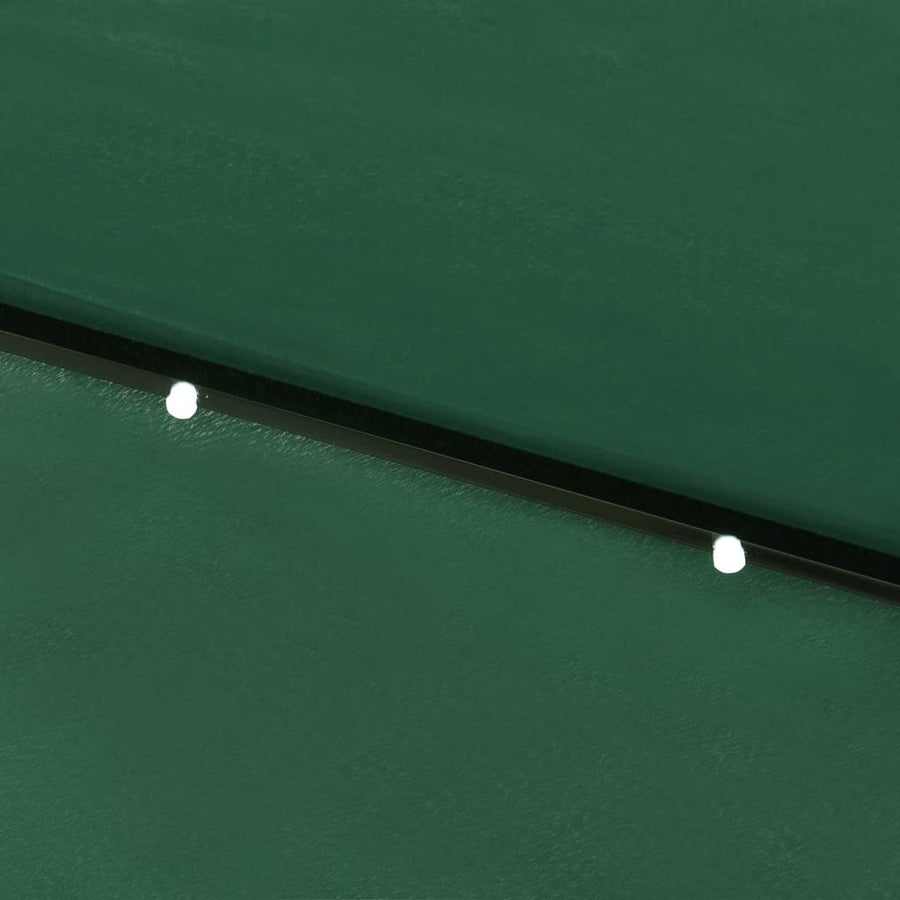 Parasol Met Led's En Stalen Paal 2X3 M Groen
