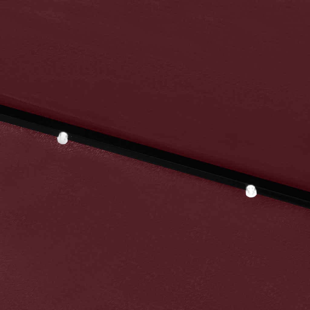 Parasol Met Led's En Stalen Paal 2X3 M Bordeauxrood