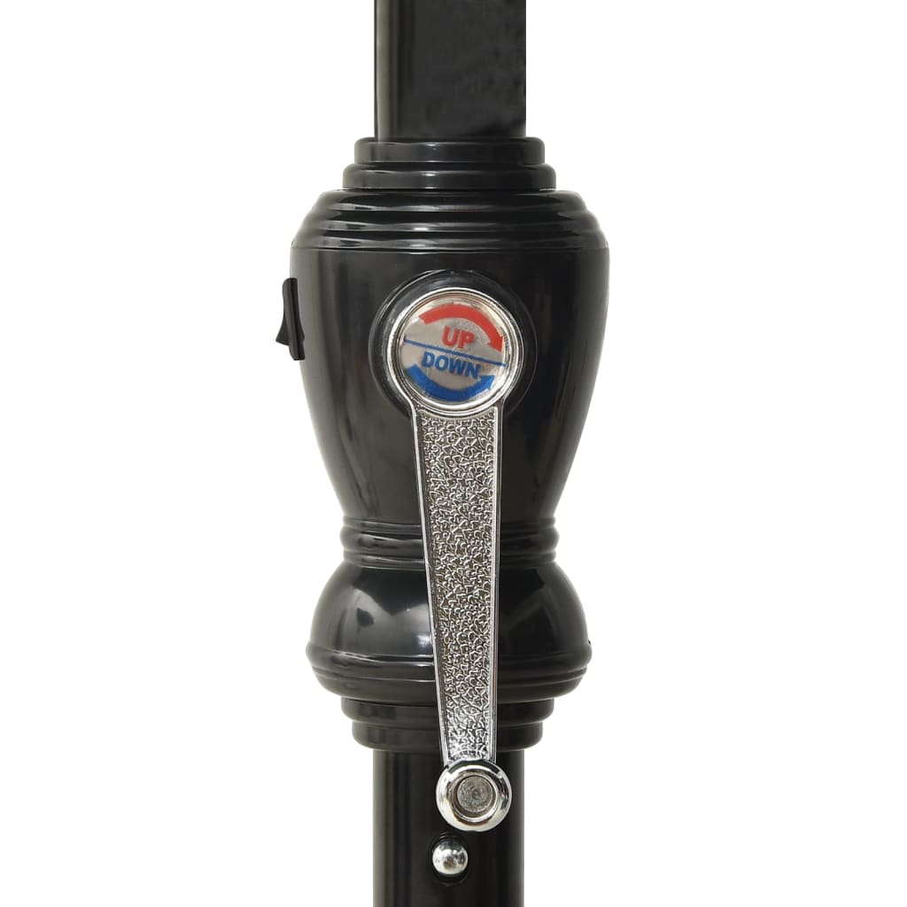 Parasol Met Led's En Stalen Paal 2X3 M Kleurig Terracotta