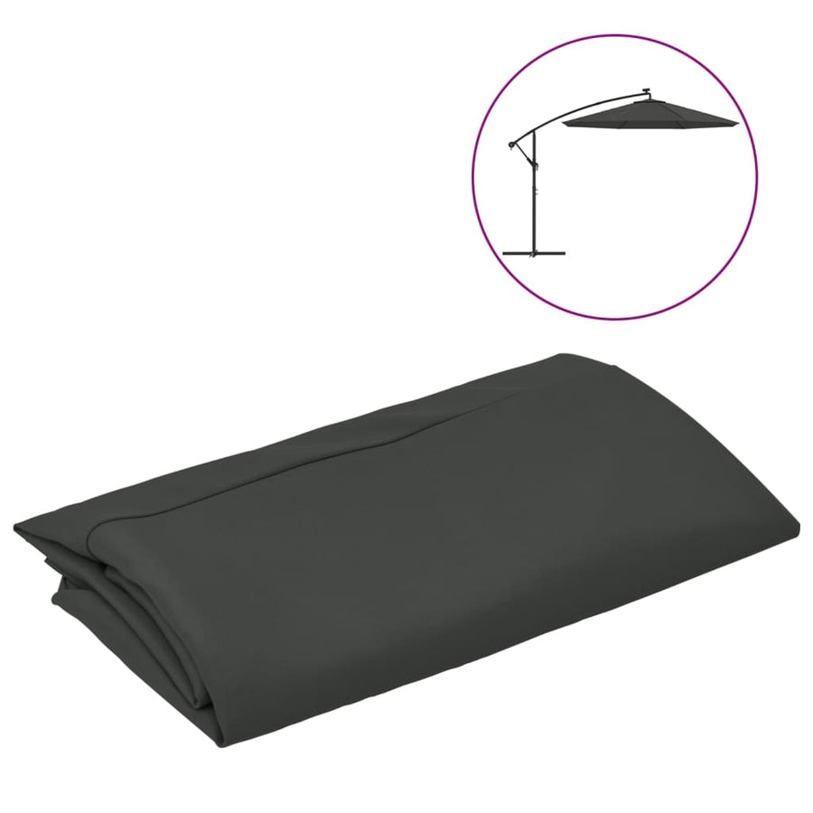 Vervangingsdoek Voor Zweefparasol Kleurig 350 cm Antraciet