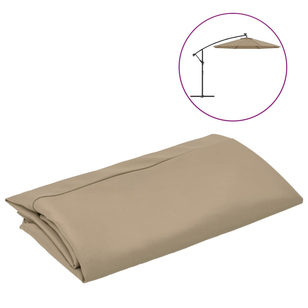 Vervangingsdoek Voor Zweefparasol 350 cm Taupe