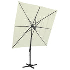 Parasol 4-Laags Met Aluminium Paal 250X250 Cm Kleurig Zand