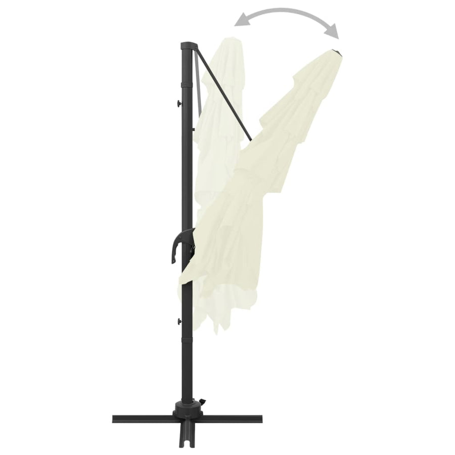 Parasol 4-Laags Met Aluminium Paal 250X250 Cm Kleurig Zand