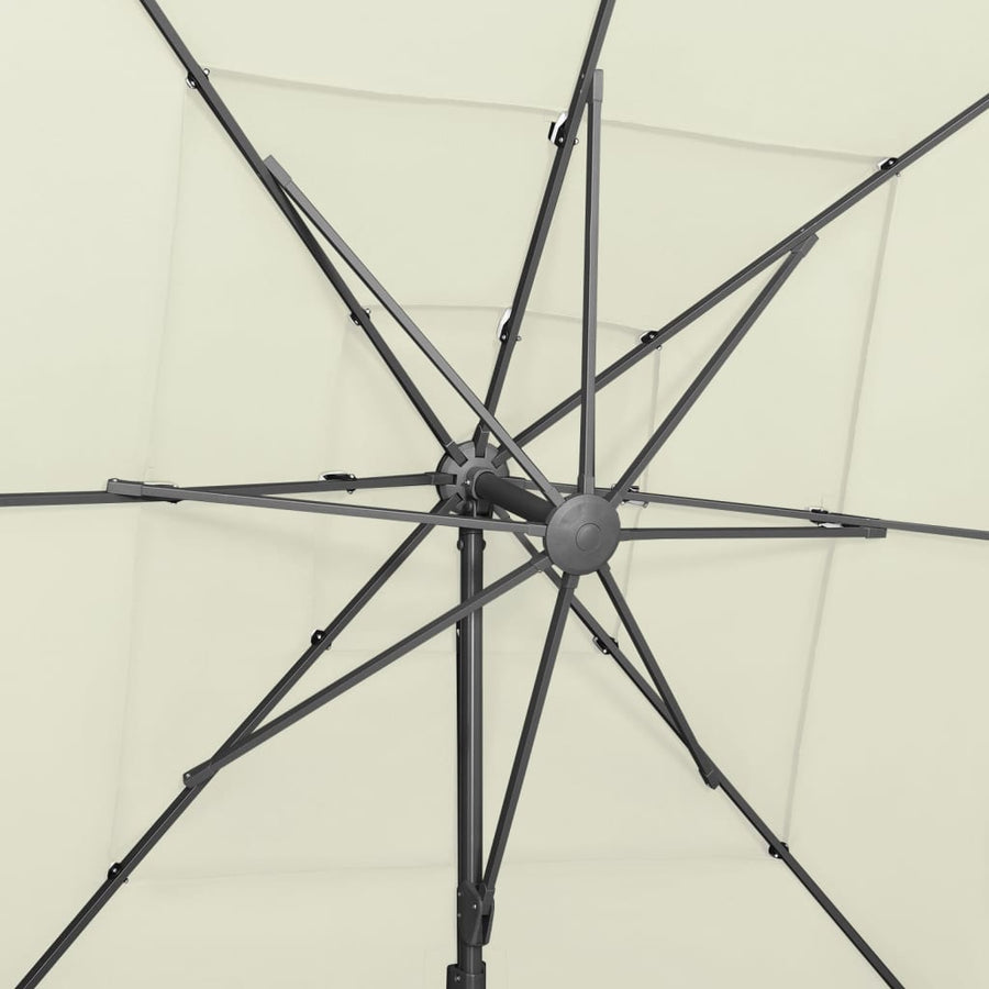 Parasol 4-Laags Met Aluminium Paal 250X250 Cm Kleurig Zand