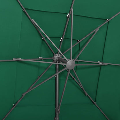 Parasol 4-Laags Met Aluminium Paal 250X250 Cm Groen
