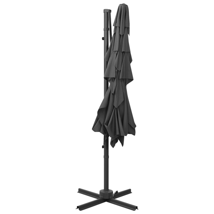 Parasol 4-Laags Met Aluminium Paal 250X250 Cm Kleurig Antraciet