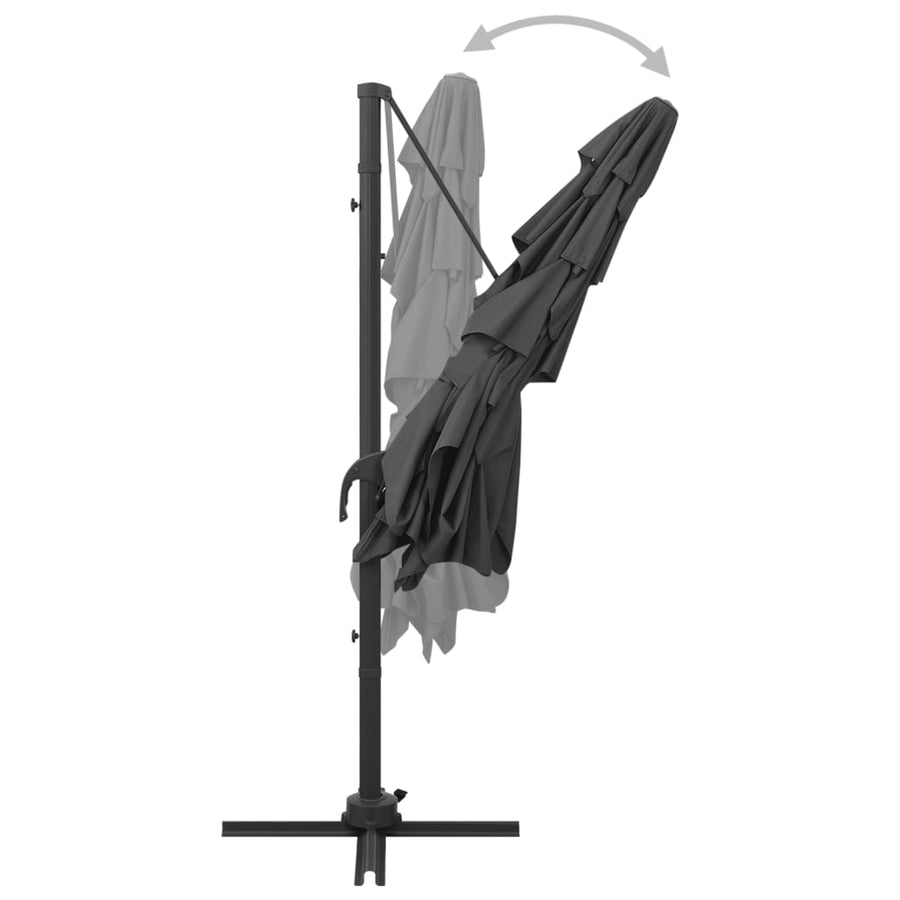 Parasol 4-Laags Met Aluminium Paal 250X250 Cm Kleurig Antraciet