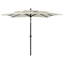 Parasol 3-Laags Met Aluminium Paal 2,5X2,5 M Zandkleurig
