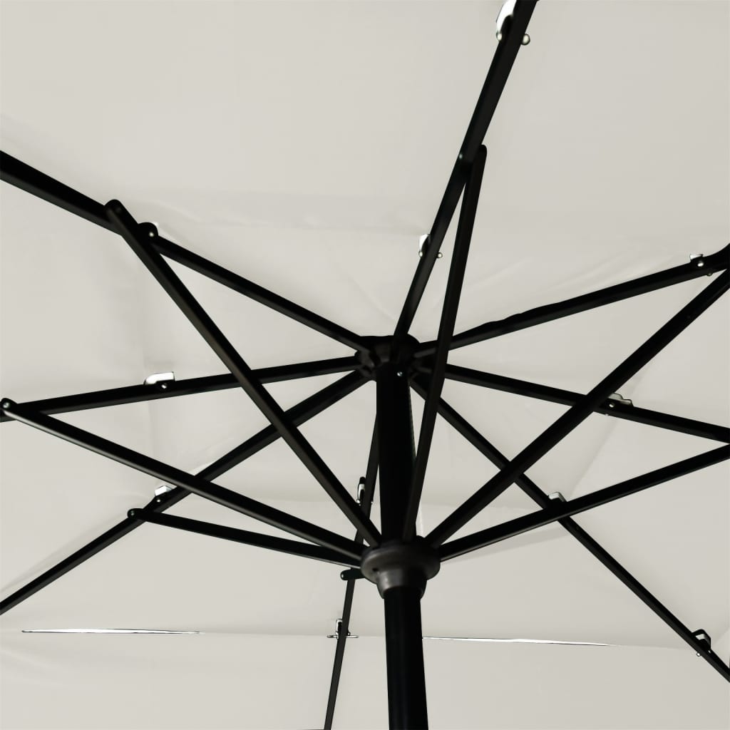 Parasol 3-Laags Met Aluminium Paal 2,5X2,5 M Zandkleurig