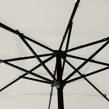 Parasol 3-Laags Met Aluminium Paal 2,5X2,5 M Zandkleurig