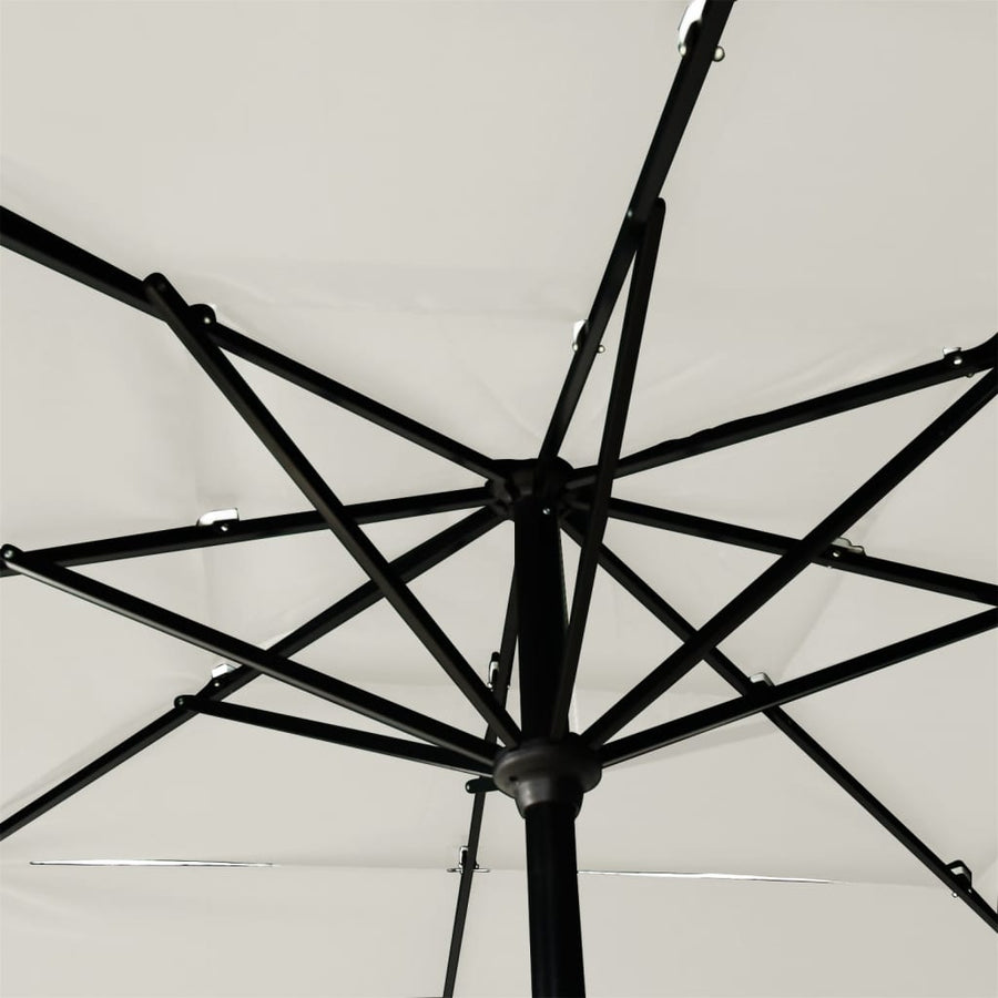 Parasol 3-Laags Met Aluminium Paal 2,5X2,5 M Zandkleurig