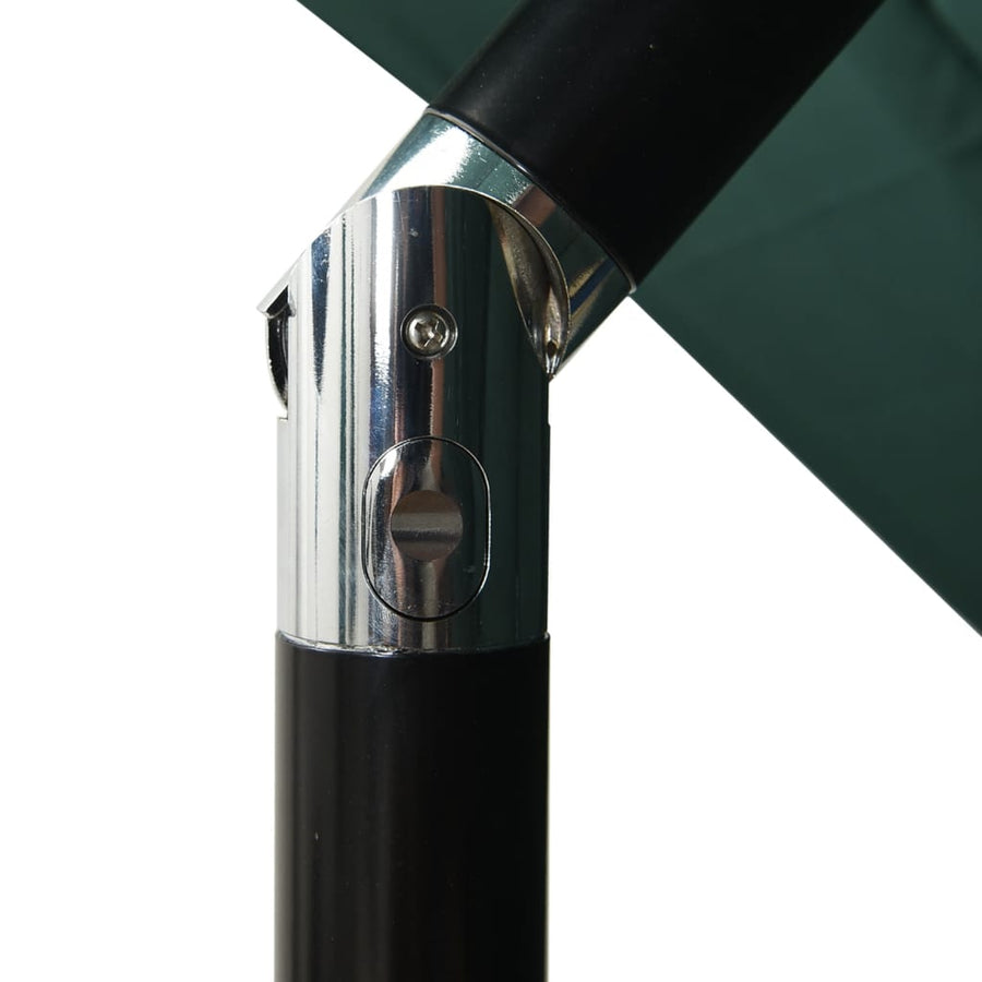 Parasol 3-Laags Met Aluminium Paal 2,5X2,5 M 2.5 x 2.5 m Groen