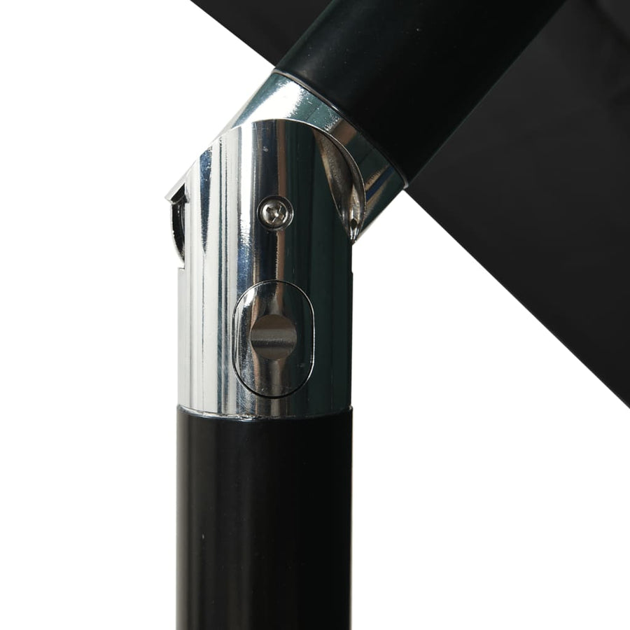 Parasol 3-Laags Met Aluminium Paal 2,5X2,5 M 2.5 x 2.5 m Zwart