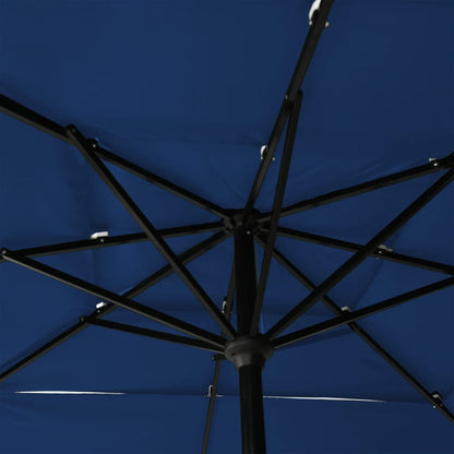 Parasol 3-Laags Met Aluminium Paal 2,5X2,5 M Azuurblauw 2.5 x 2.5 m azure blue