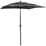 Parasol 2x2 m antraciet aluminium