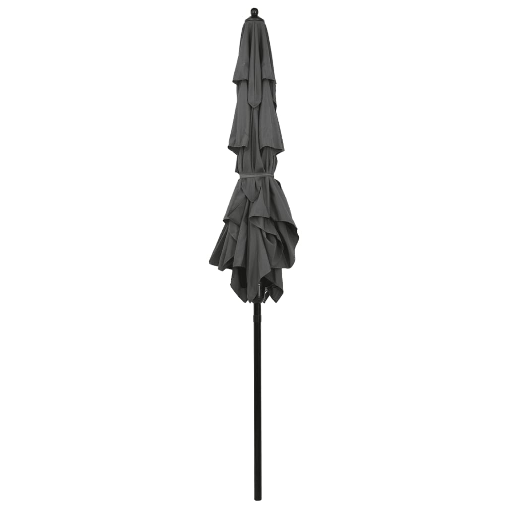 Parasol 3-Laags Met Aluminium Paal 2X2 M Antracietkleurig