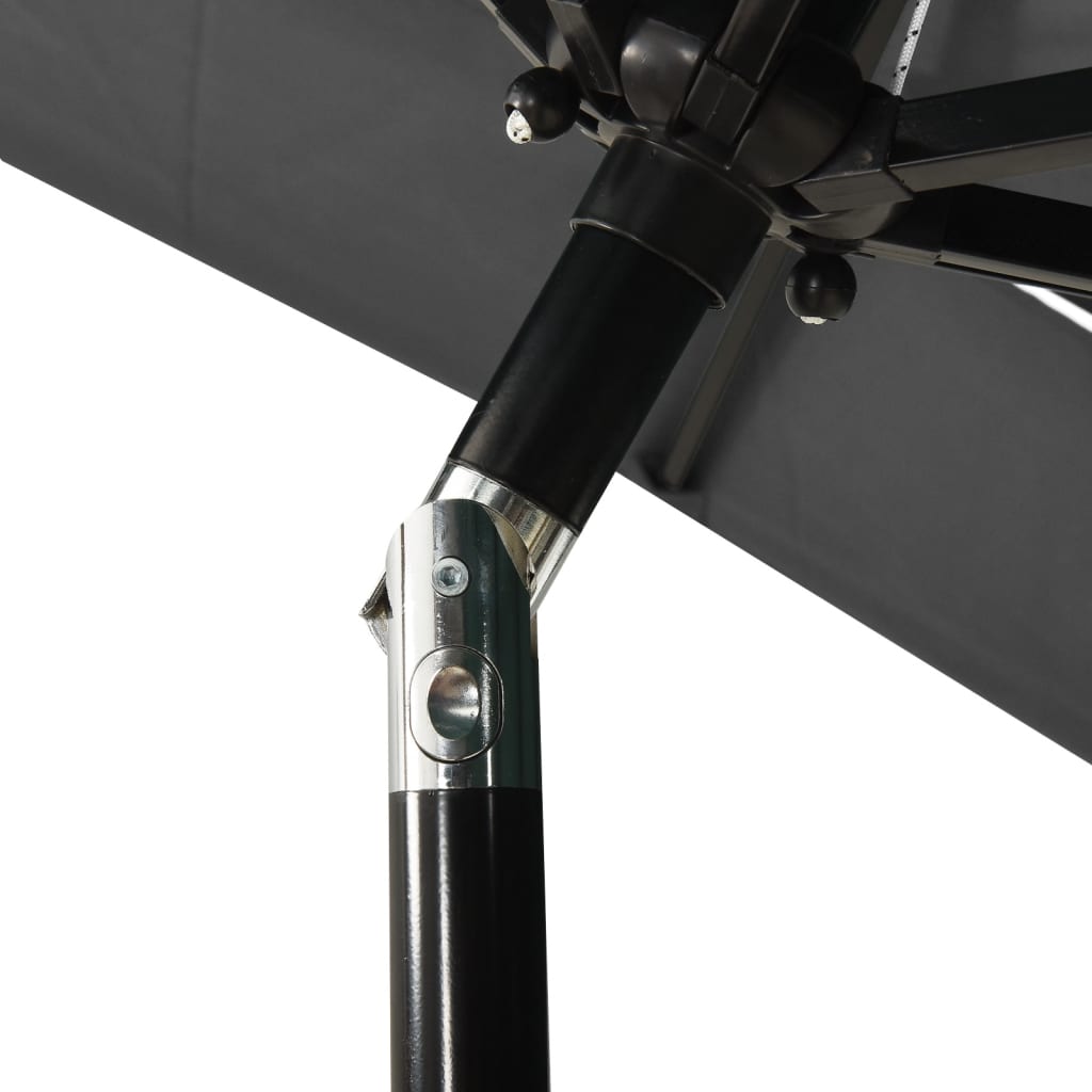 Parasol 3-Laags Met Aluminium Paal 2X2 M Antracietkleurig