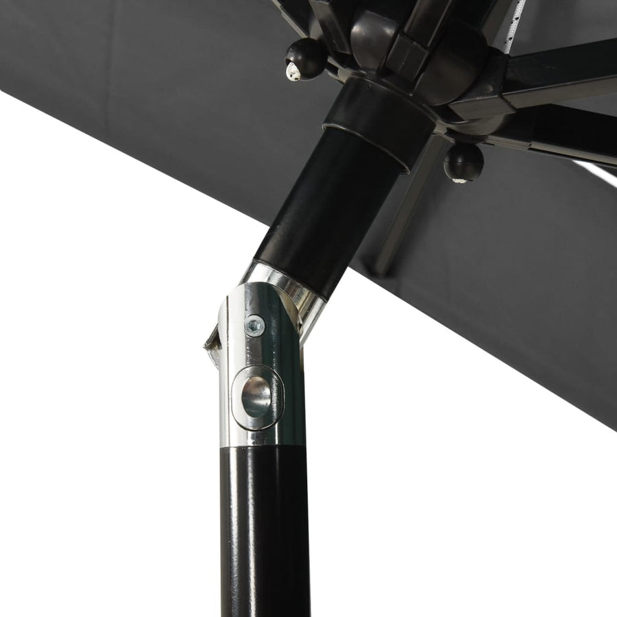 Parasol 3-Laags Met Aluminium Paal 2X2 M Antracietkleurig