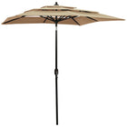 Parasol 3-Laags Met Aluminium Paal 2 x 2 m Taupe