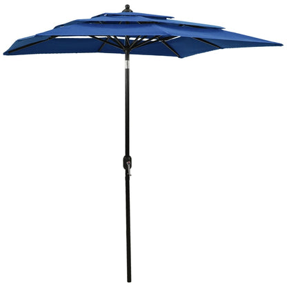 Parasol 3-Laags Met Aluminium Paal 2,5X2,5 M Zandkleurig
