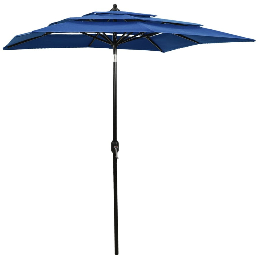 Parasol 3-Laags Met Aluminium Paal 2,5X2,5 M Zandkleurig