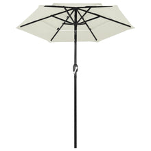 Parasol 3-Laags Met Aluminium Paal Kleurig 2 m Zand