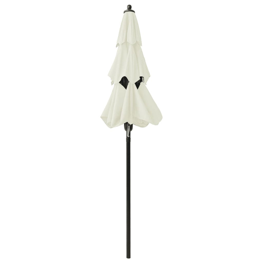 Parasol 3-Laags Met Aluminium Paal Kleurig 2 m Zand