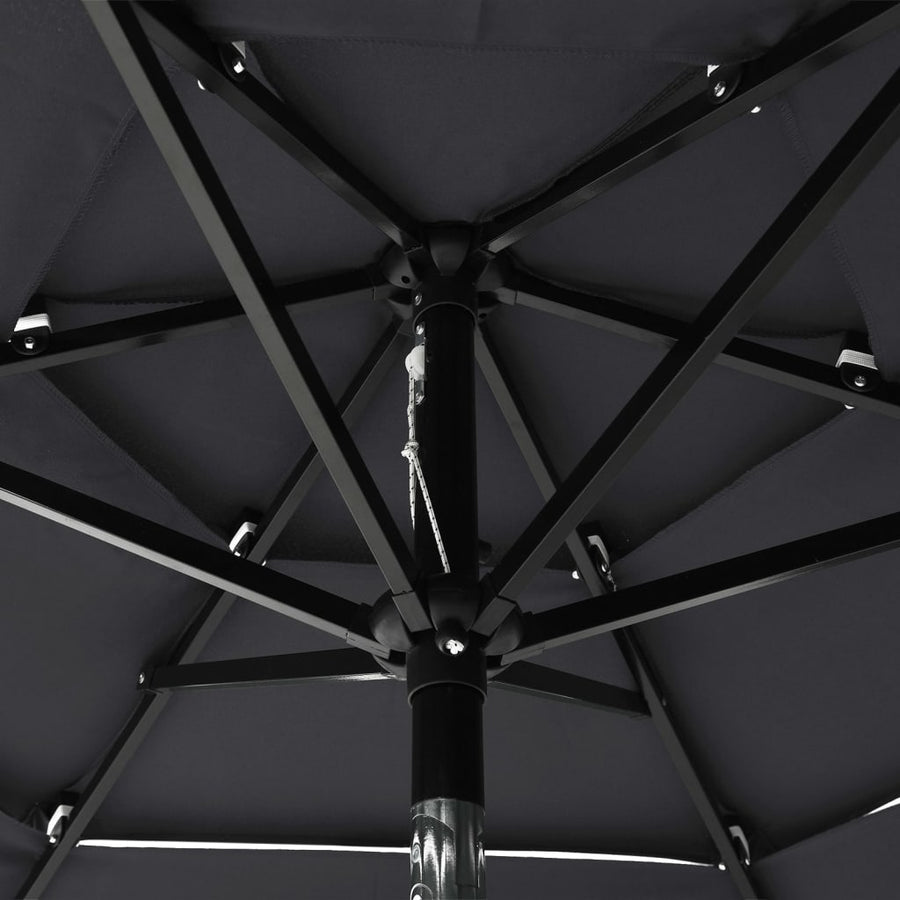 Parasol 3-Laags Met Aluminium Paal Kleurig 2 m Antraciet