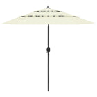 Parasol 3-Laags Met Aluminium Paal 2,5 M Kleurig 2.5 m Zand